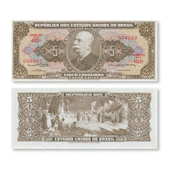 Brazil 5 Cruzeiros, 1964,  P176d, UNC
