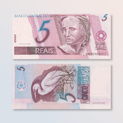 Brazil 5 Reais, 2011, B866q, P244Aj, UNC - Robert's World Money - World Banknotes