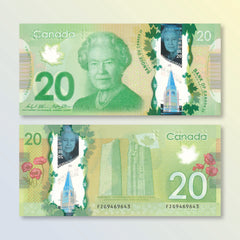 Canada 20 Dollars, 2012 (2019), B373b, P108b, UNC