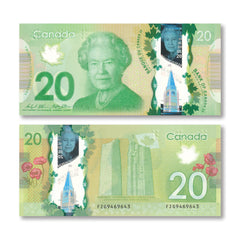 Canada 20 Dollars, 2012 (2019), B373b, P108b, UNC