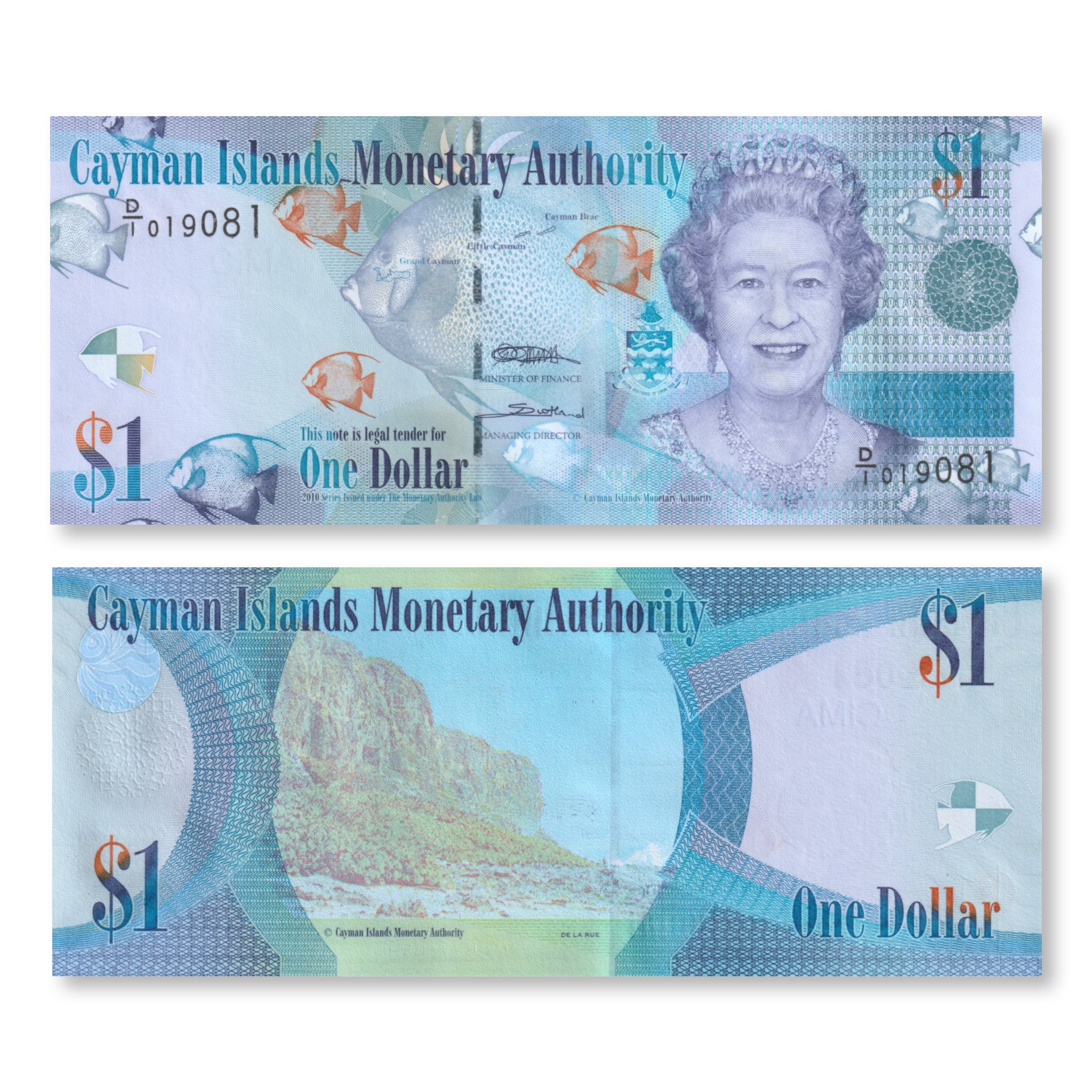 Cayman Islands 1 Dollar, 2010, B218a, P38a, UNC - Robert's World Money - World Banknotes