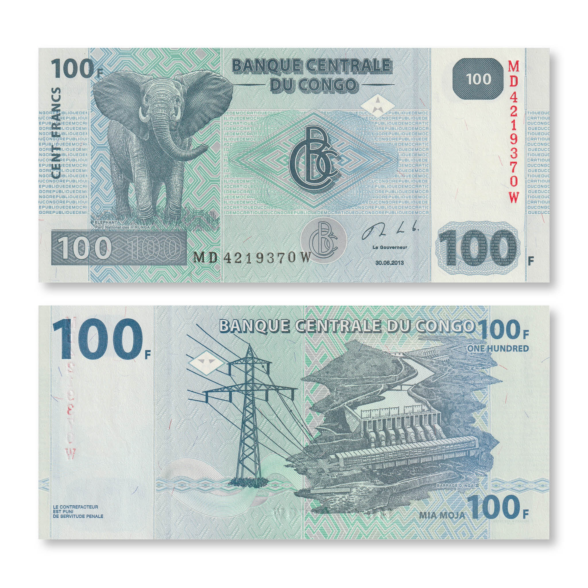 Congo Set: 10–20,000 Francs, 2002–2020, UNC - Robert's World Money - World Banknotes