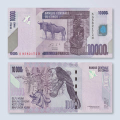 Congo Democratic Republic 10000 Francs, 2020, B325c, P103, UNC - Robert's World Money - World Banknotes
