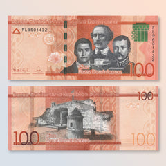 Dominican Republic 100 Pesos, 2025, B728f, UNC