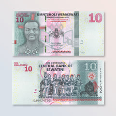 Eswatini 10 Emalangeni, 2024, B101a, UNC