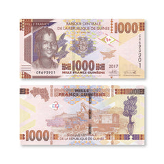 Guinea 1000 Francs, 2017, B339b, P48b, UNC - Robert's World Money - World Banknotes