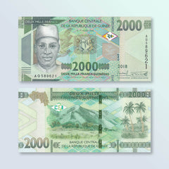 Guinea 2000 Francs, 2018, B342a, UNC - Robert's World Money - World Banknotes