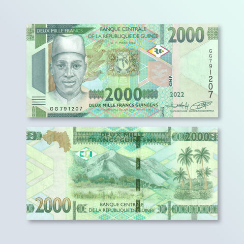 Guinea 2000 Francs, 2022, B342b, UNC