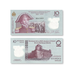 Haiti 10 Gourdes, 2013, B851a, P279, UNC - Robert's World Money - World Banknotes