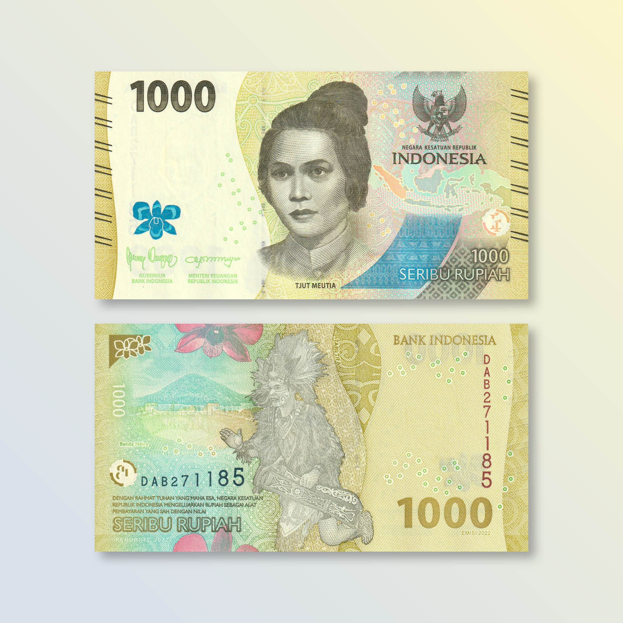 Indonesia 1000 Rupiah, 2022, B617a, UNC - Robert's World Money - World Banknotes