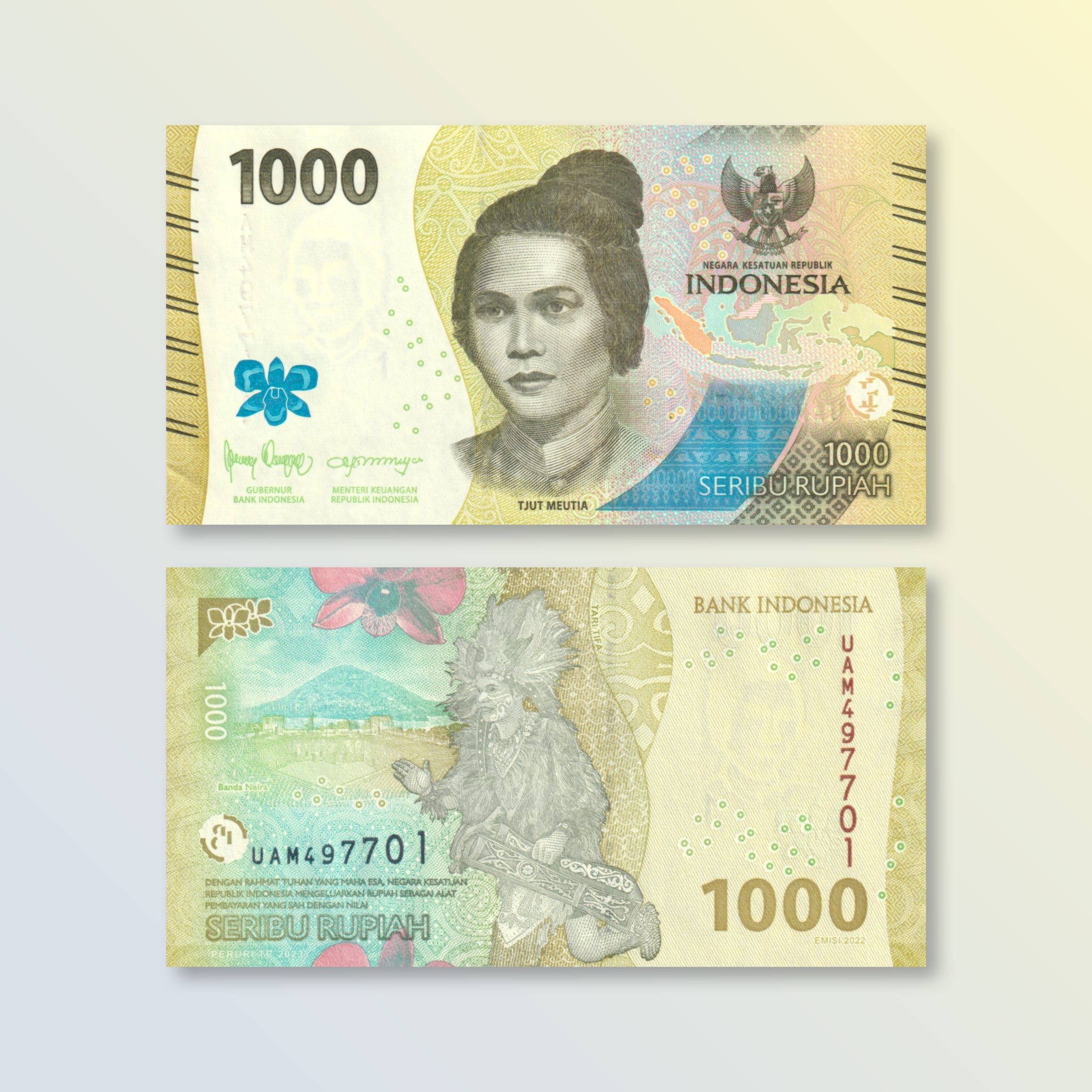 Indonesia 1000 Rupiah, 2022/2023, B617b, UNC – Robert's World Money