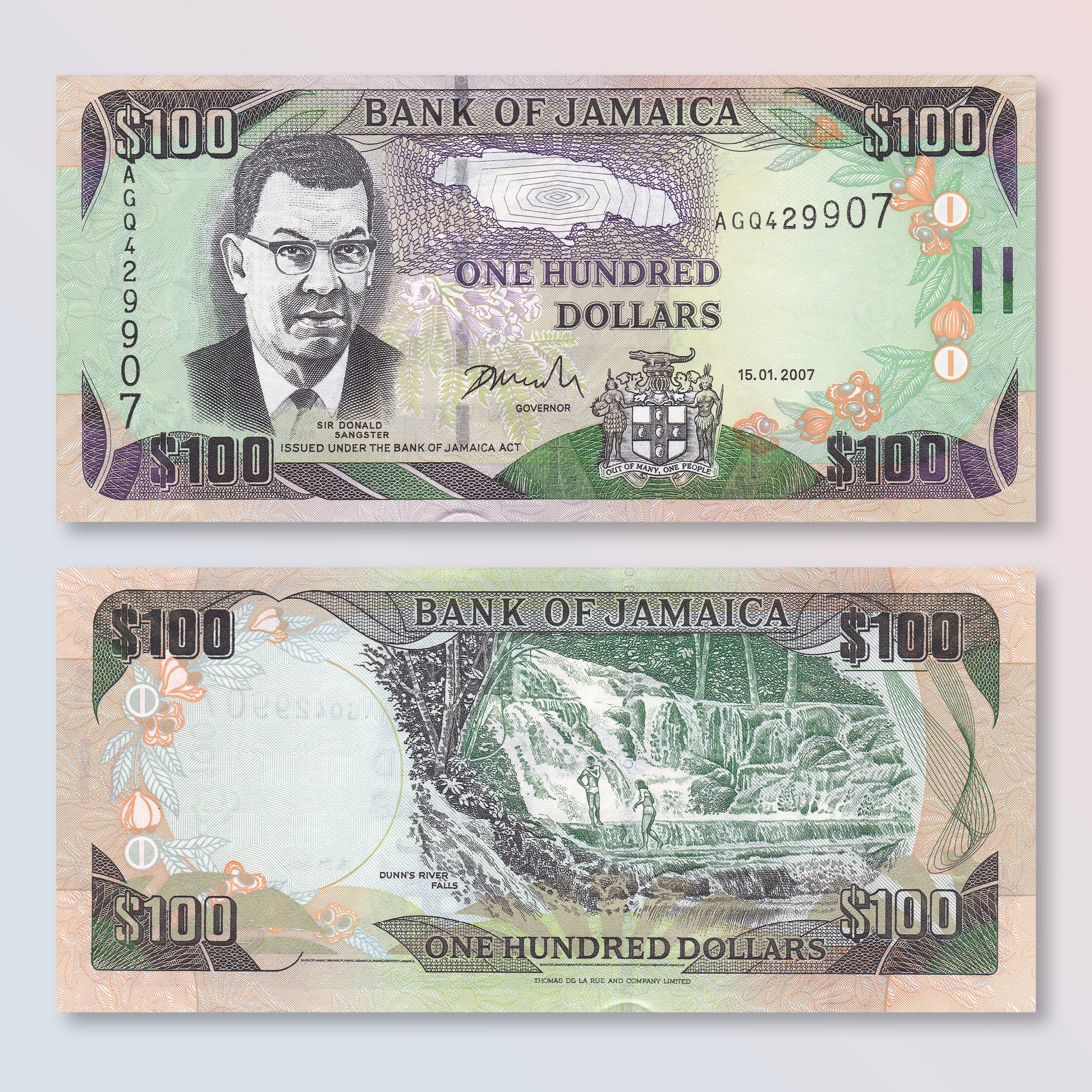 Jamaica 100 Dollars, 2007, B239c, P84c, UNC - Robert's World Money - World Banknotes