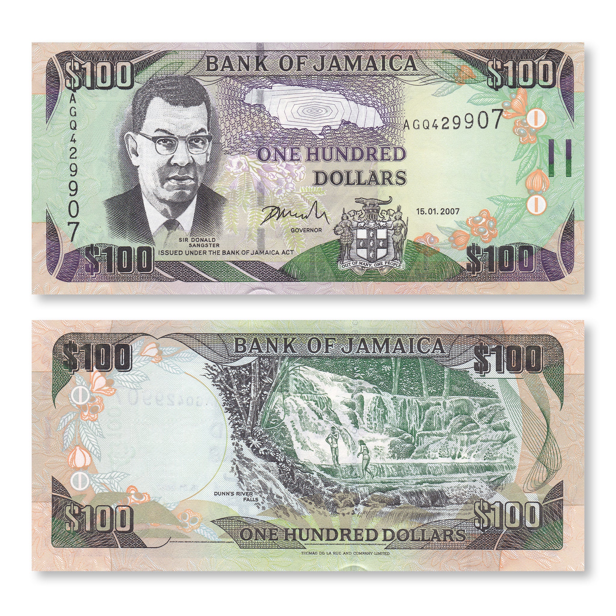 Jamaica 100 Dollars, 2007, B239c, P84c, UNC - Robert's World Money - World Banknotes