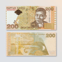 Kyrgyzstan 200 Som, 2004, B217a, P22, UNC - Robert's World Money - World Banknotes