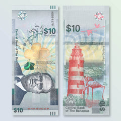 Bahamas 10 Dollars, 2022, B356a, UNC - Robert's World Money - World Banknotes