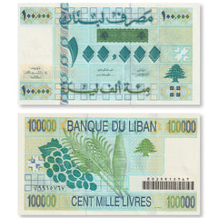 Lebanon 100,000 Pounds, 1999, B521a, P78, UNC