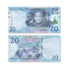 Lesotho 20 Maloti, 2024 (2025), B228b, UNC