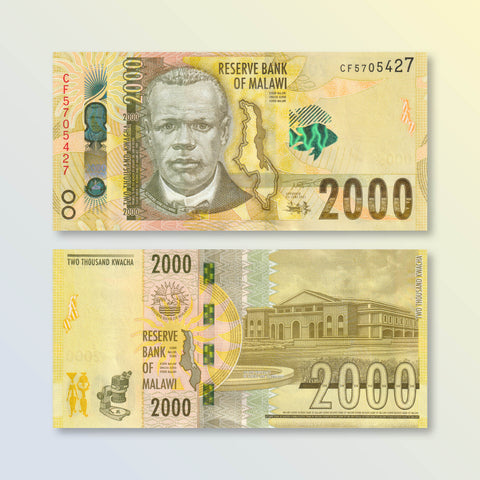 Malawi 2000 Kwacha, 2021, B163e, P69, UNC - Robert's World Money - World Banknotes