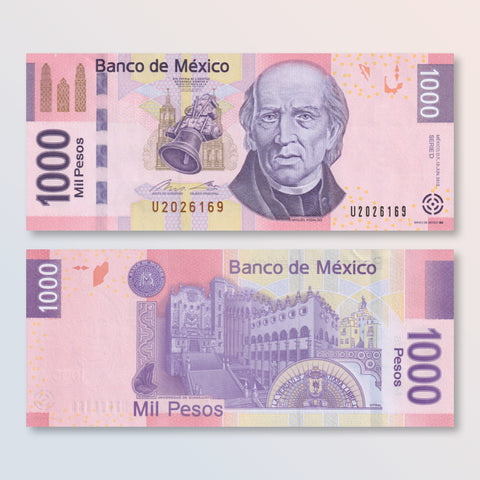 Mexico 1000 Pesos, 2013, B709d, P127d, UNC - Robert's World Money - World Banknotes