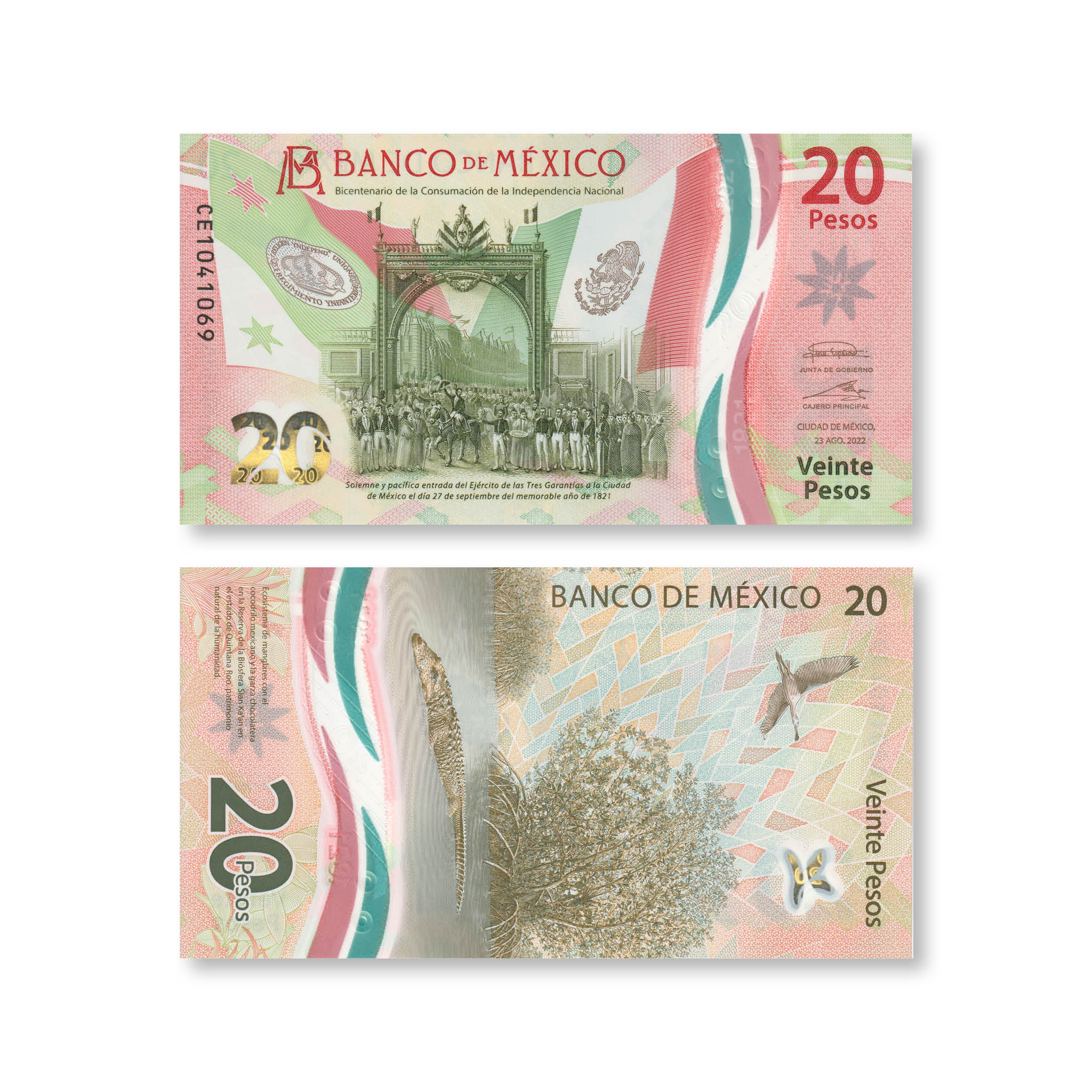 Mexico Set: 20, 50 & 100 Pesos, 2020–2023, B714–715, B726, UNC - Robert's World Money - World Banknotes