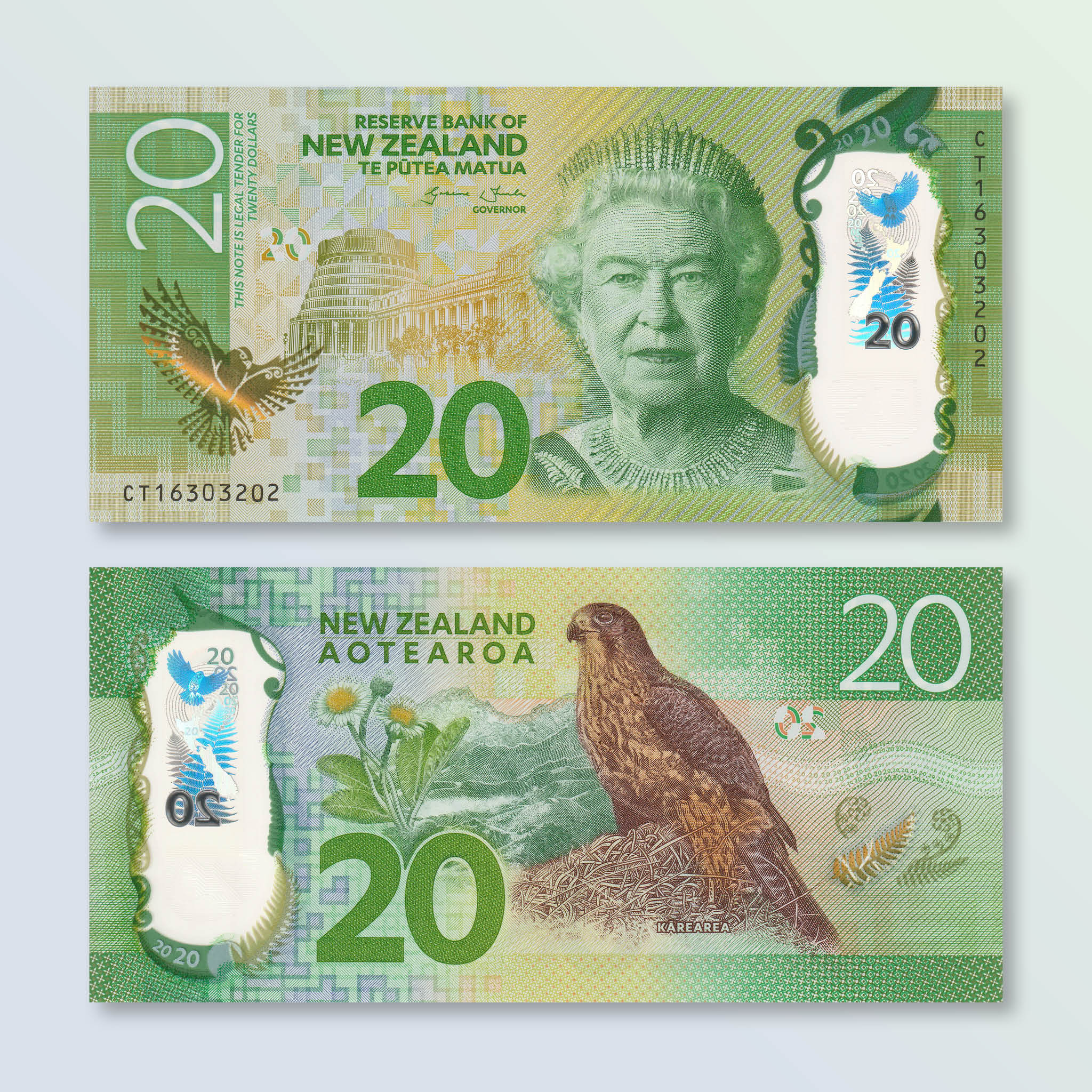 New Zealand 20 Dollars, 2016, B139a, P193, UNC - Robert's World Money - World Banknotes