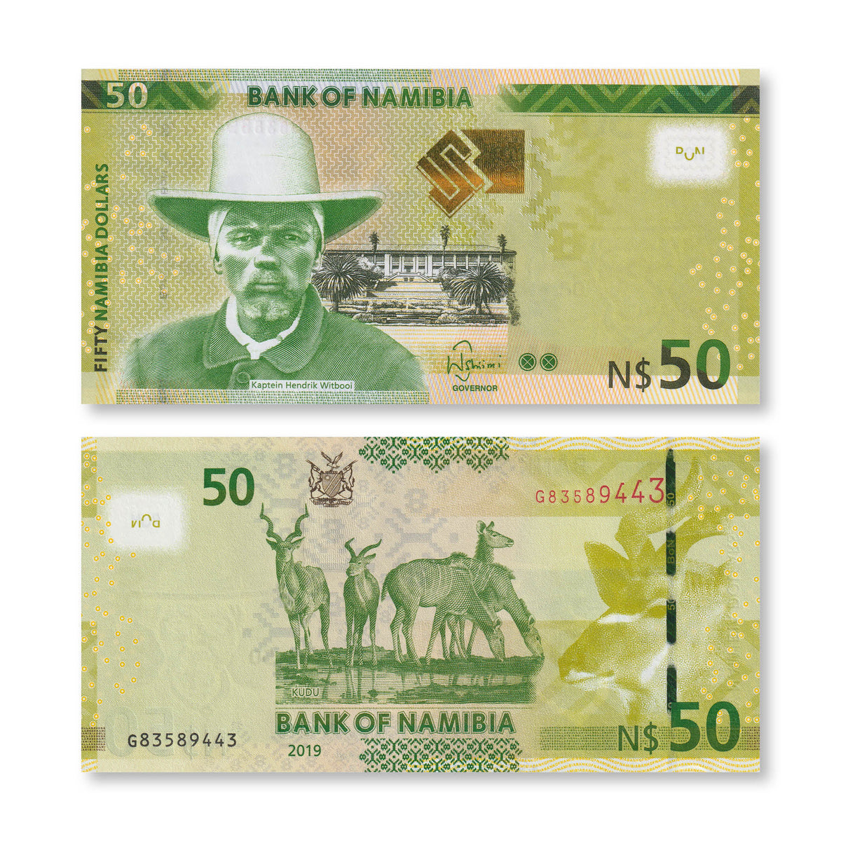Namibia 50 Dollars, 2019, B211c, P13, UNC - Robert's World Money - World Banknotes