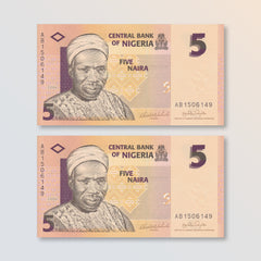 Nigeria 5 Naira, 2006, B230b, P32a, UNC