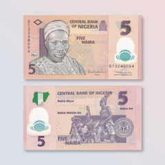 Nigeria 5 Naira, 2011, B234d, P38c, UNC