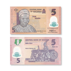 Nigeria 5 Naira, 2016, B234h, P38g, UNC