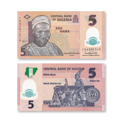 Nigeria 5 Naira, 2019, B234k, P38, UNC