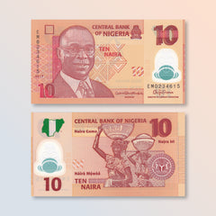 Nigeria 10 Naira, 2017, B235l, P39h, UNC