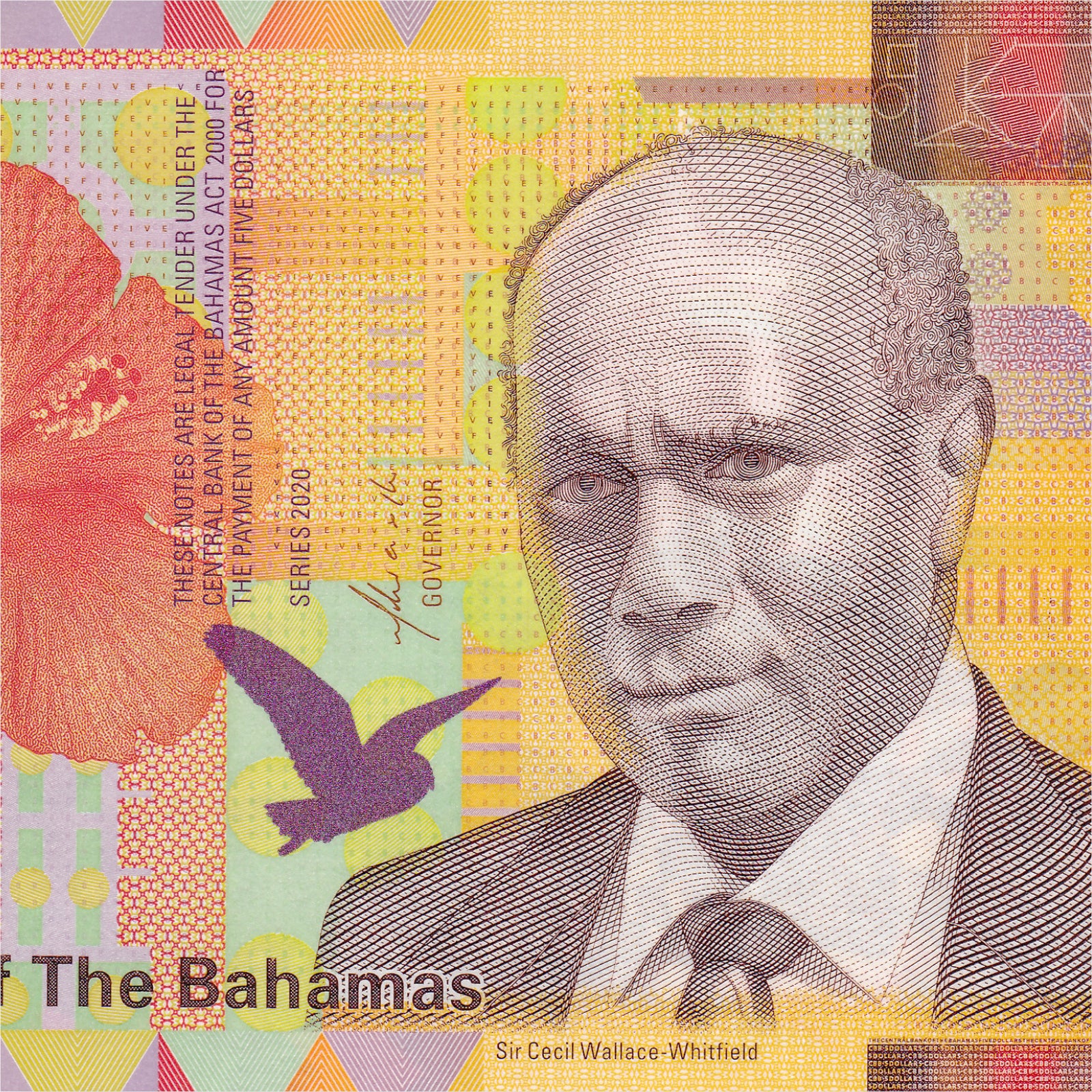 Bahamas 5 Dollars, 2020, B351a, UNC - Robert's World Money - World Banknotes