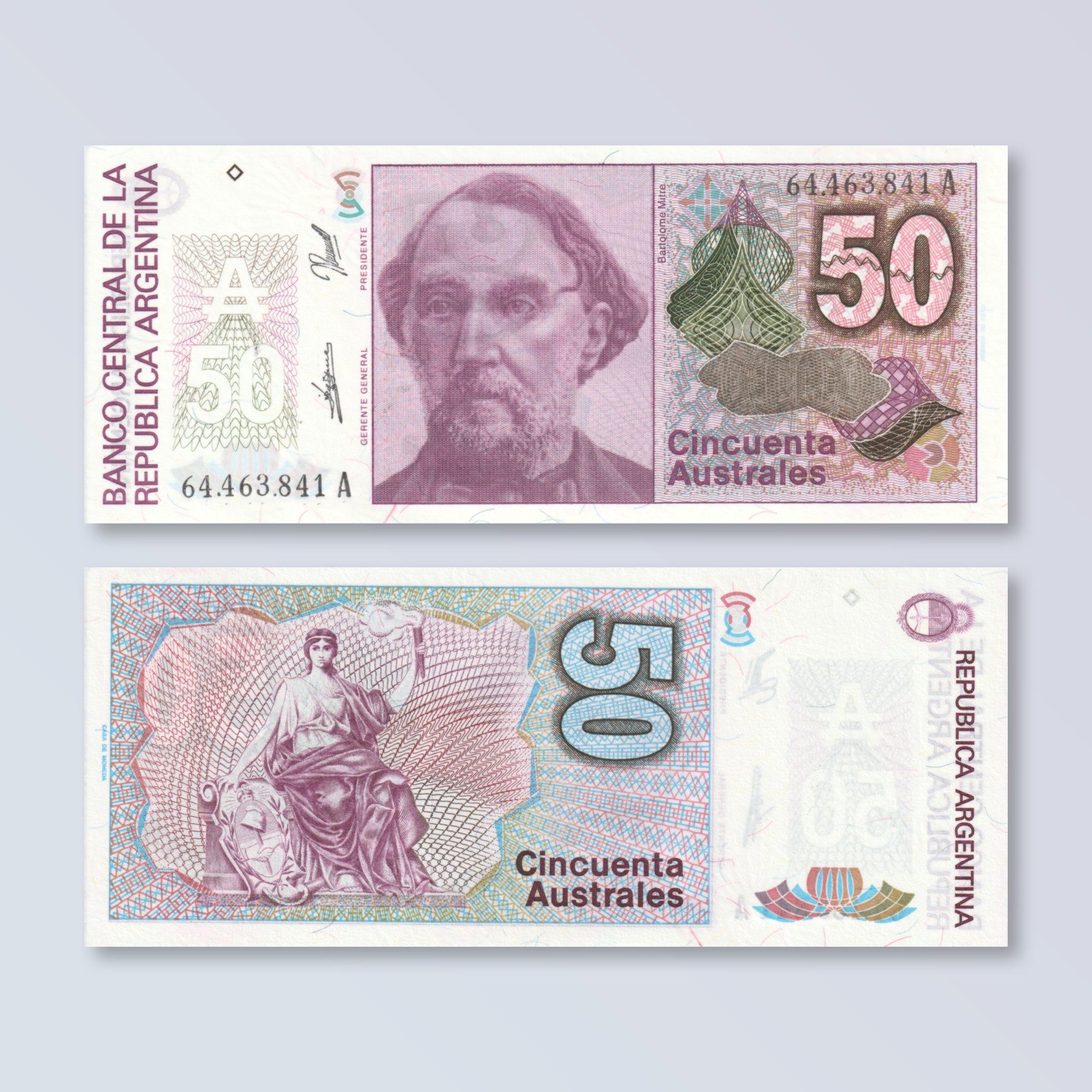 Argentina 50 Australes, 1989, B379d, P326b, UNC - Robert's World Money - World Banknotes