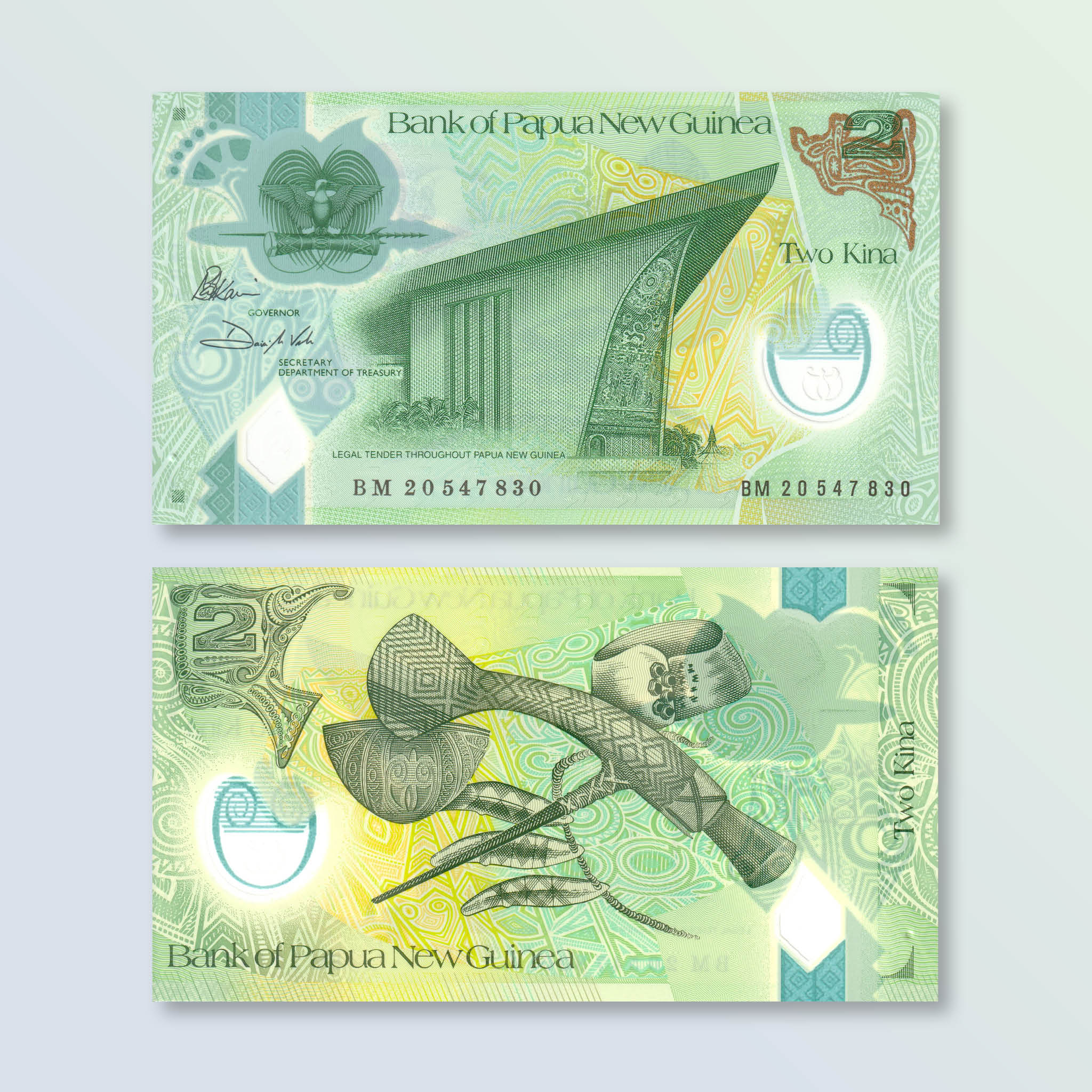 Papua New Guinea 2 Kina, 2020, B154b, UNC - Robert's World Money - World Banknotes