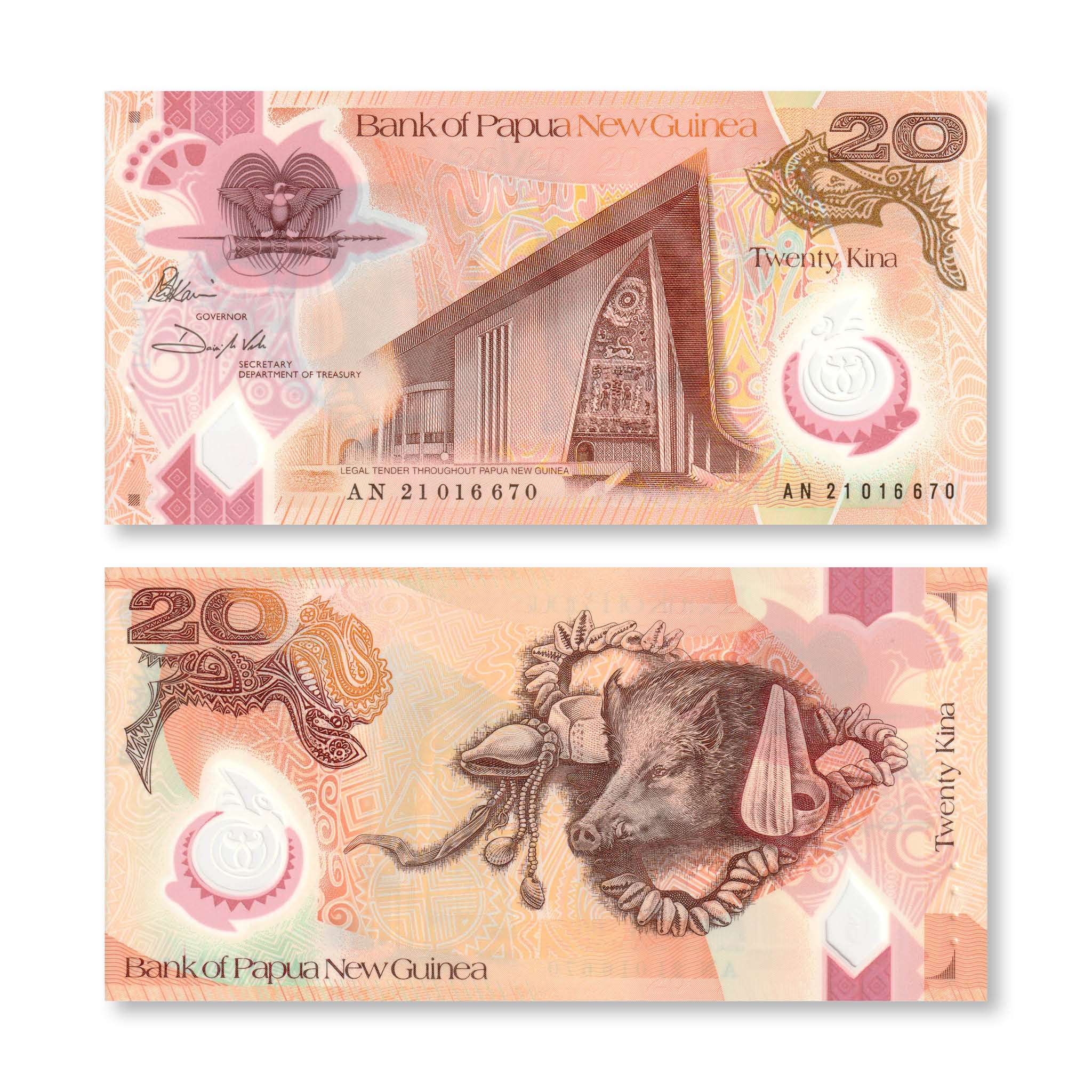 Papua New Guinea 20 Kina, 2021, B157a, UNC - Robert's World Money - World Banknotes