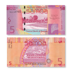 Samoa 5 Tālā, 2017, B113c, P38c, UNC - Robert's World Money - World Banknotes
