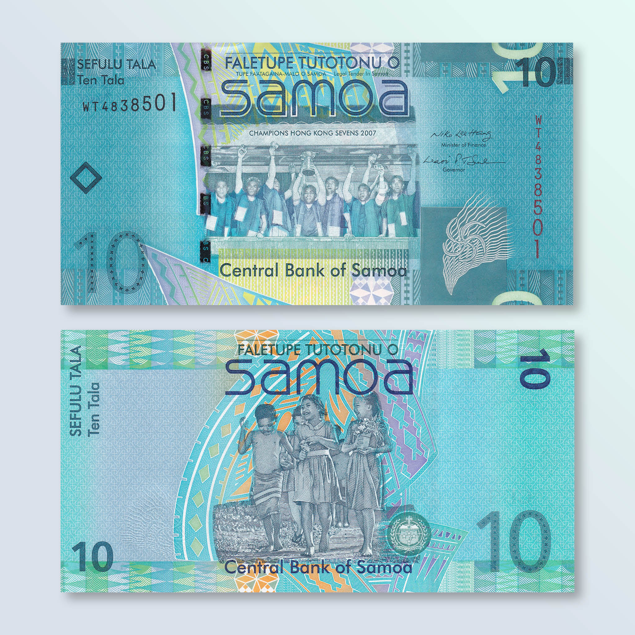 Samoa 10 Tālā, 2008, B114a, P39a, UNC - Robert's World Money - World Banknotes