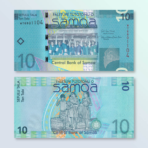 Samoa 10 Tālā, 2017, B114b, P39b, UNC - Robert's World Money - World Banknotes