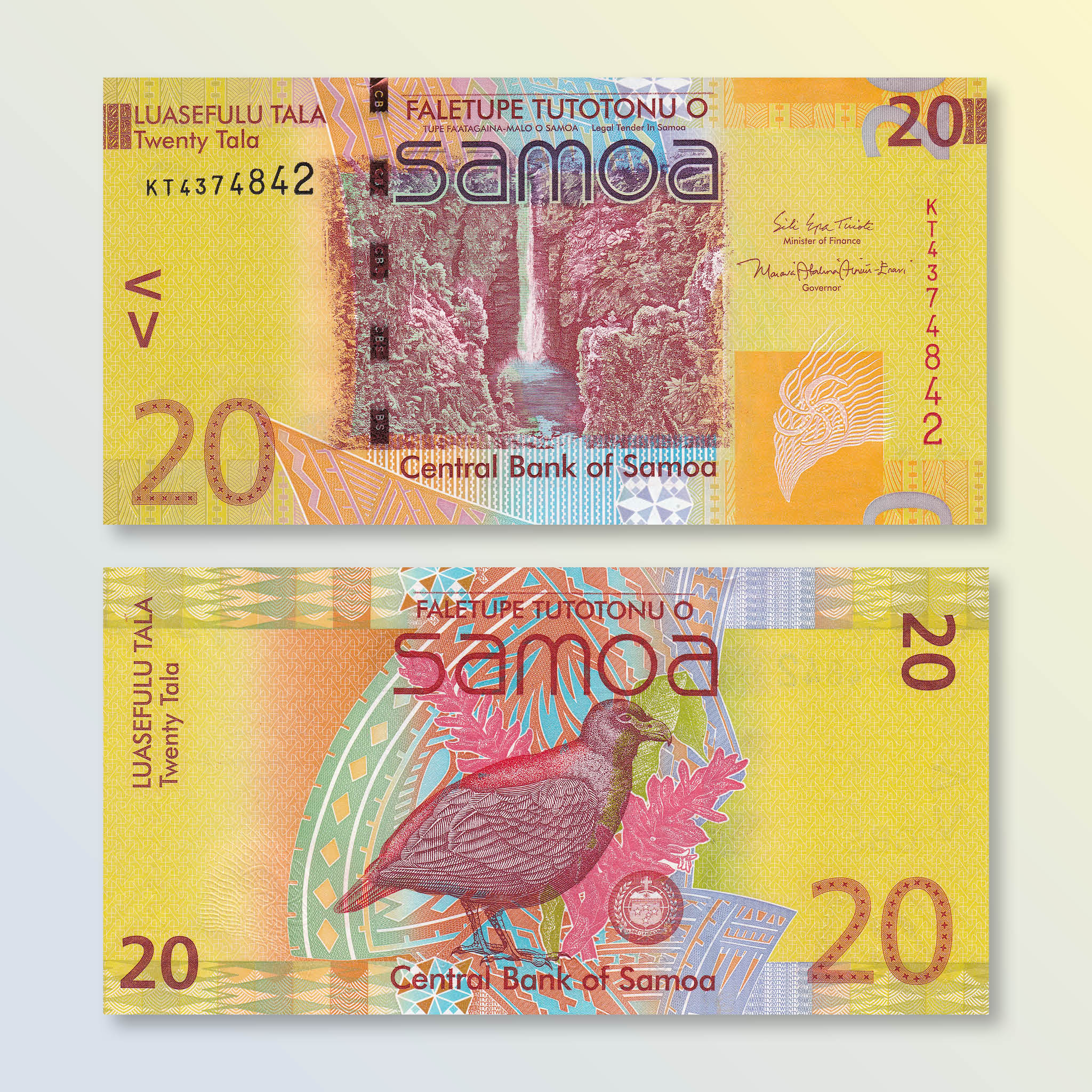 Samoa 20 Tālā, 2017, B115c, P40c, IBNS Banknote of the Year 2008, UNC - Robert's World Money - World Banknotes