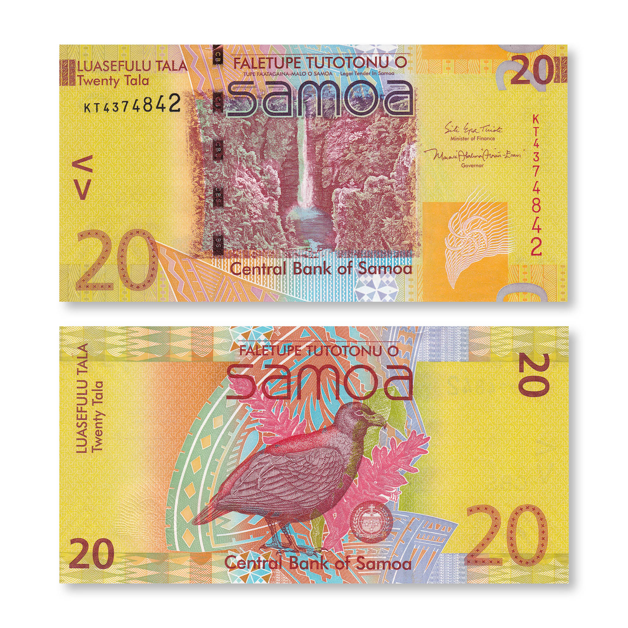 Samoa 20 Tālā, 2017, B115c, P40c, IBNS Banknote of the Year 2008, UNC - Robert's World Money - World Banknotes