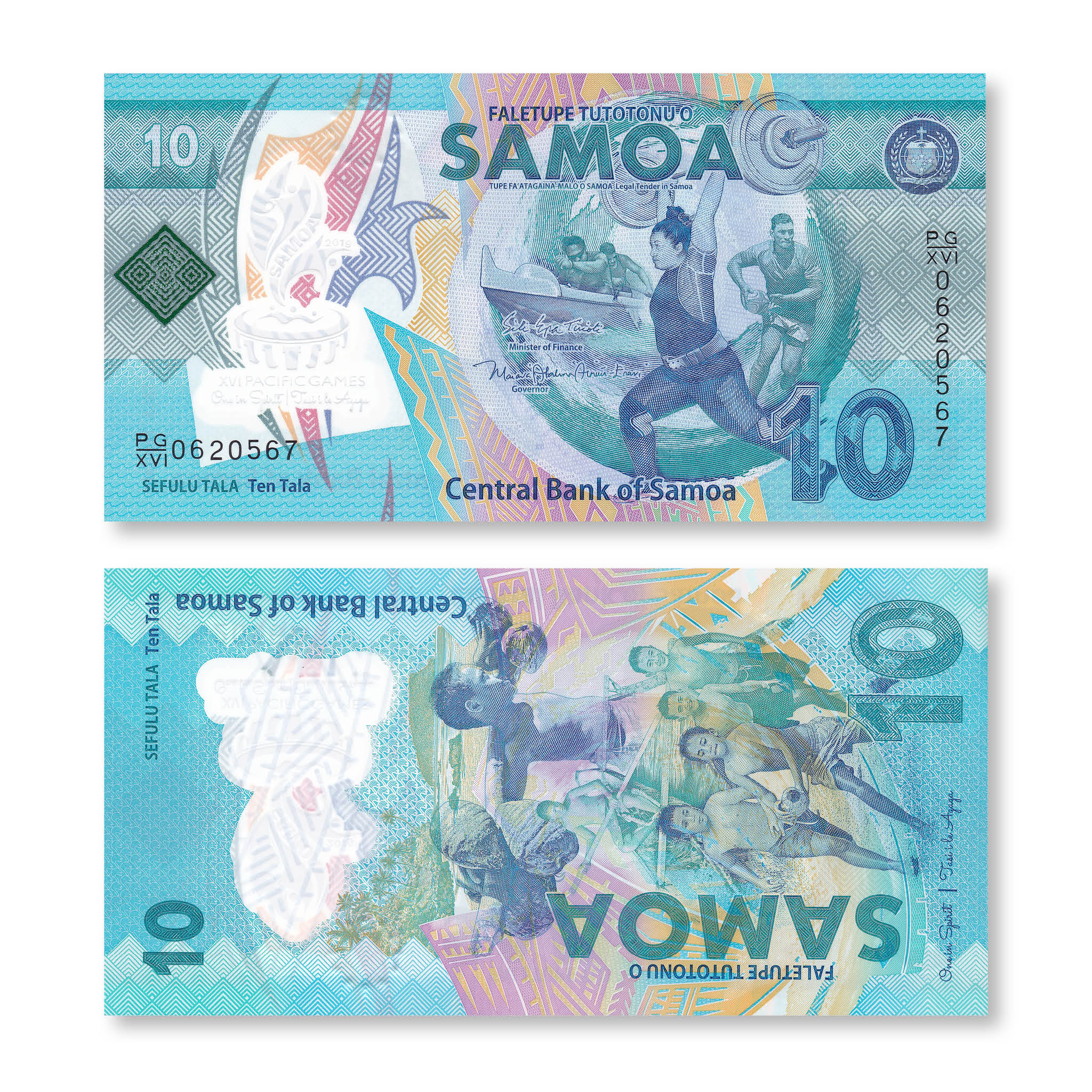 Samoa 10 Tālā, 2019, B121a, UNC - Robert's World Money - World Banknotes