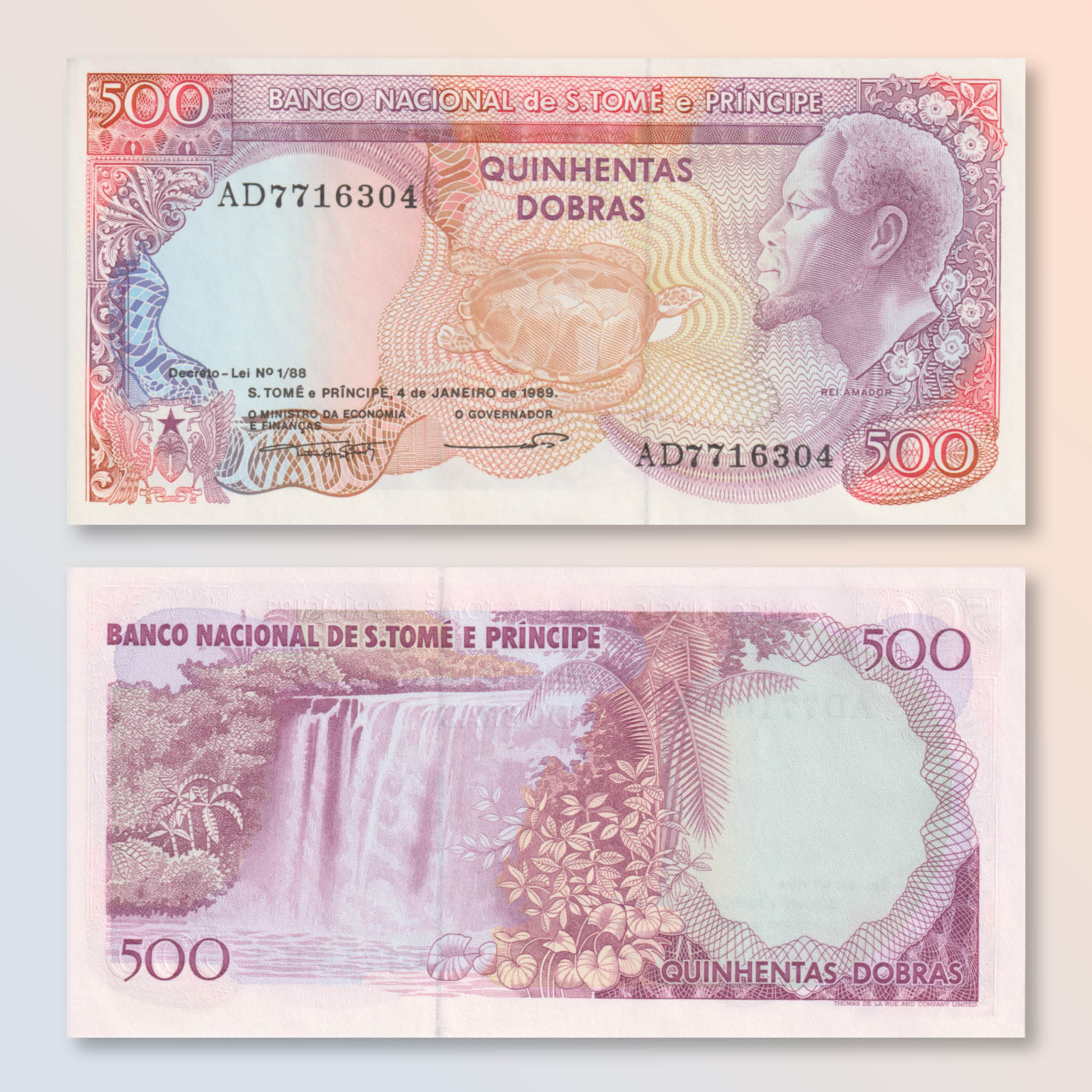 São Tomé & Príncipe 500 Dobras, 1989, B217a, P61, UNC - Robert's World Money - World Banknotes
