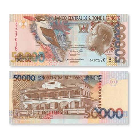 São Tomé & Príncipe 50000 Dobras, 2013, B306e, P68e, UNC - Robert's World Money - World Banknotes