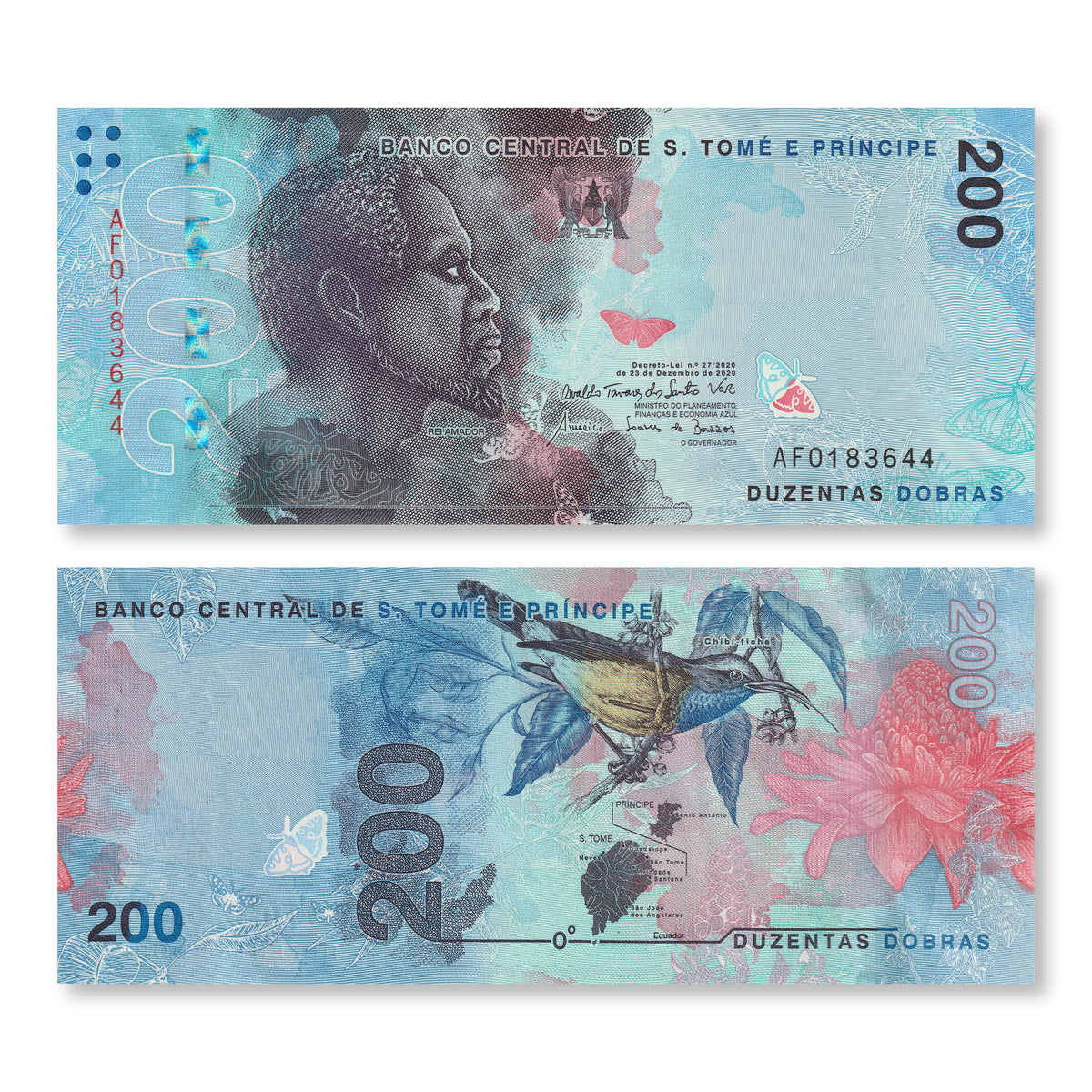 São Tomé & Príncipe 200 Dobras, 2020, B316a, UNC - Robert's World Money - World Banknotes