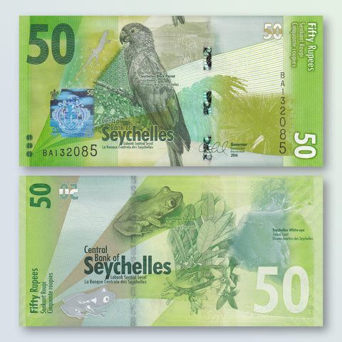 Seychelles 50 Rupees, 2016, B420a, P49, UNC - Robert's World Money - World Banknotes