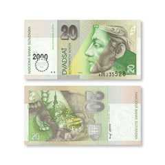 Slovakia 20 Koruna, 2000 Commemorative, B414a, P34, UNC