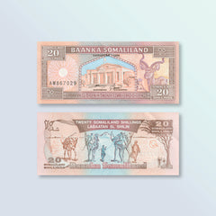 Somaliland 20 Shillings, 1996, B103b, P3b, EF