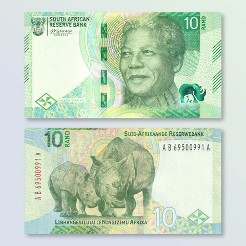 South Africa 10 Rand, 2023, B777a, UNC - Robert's World Money - World Banknotes