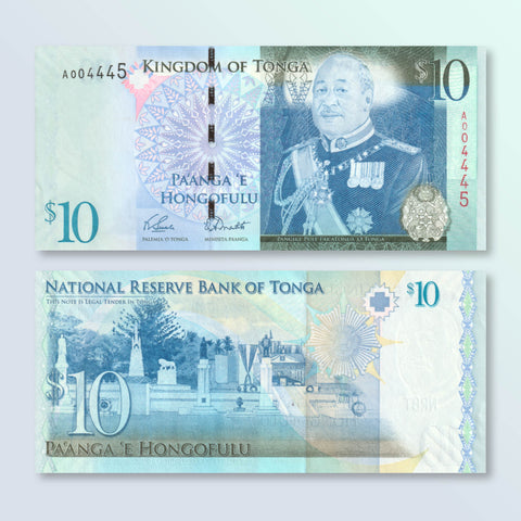 Tonga 10 Pa'anga, 2009, B215a, P40, UNC - Robert's World Money - World Banknotes