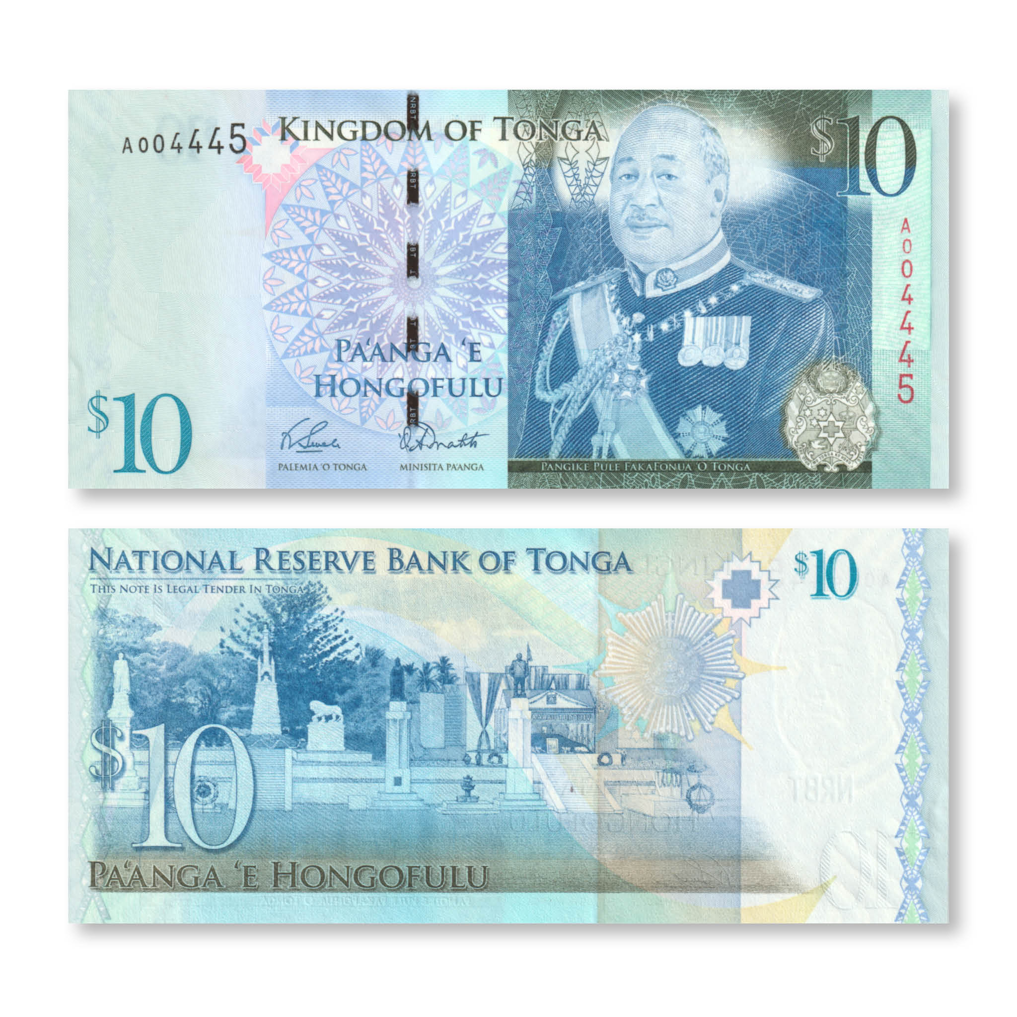 Tonga 10 Pa'anga, 2009, B215a, P40, UNC - Robert's World Money - World Banknotes